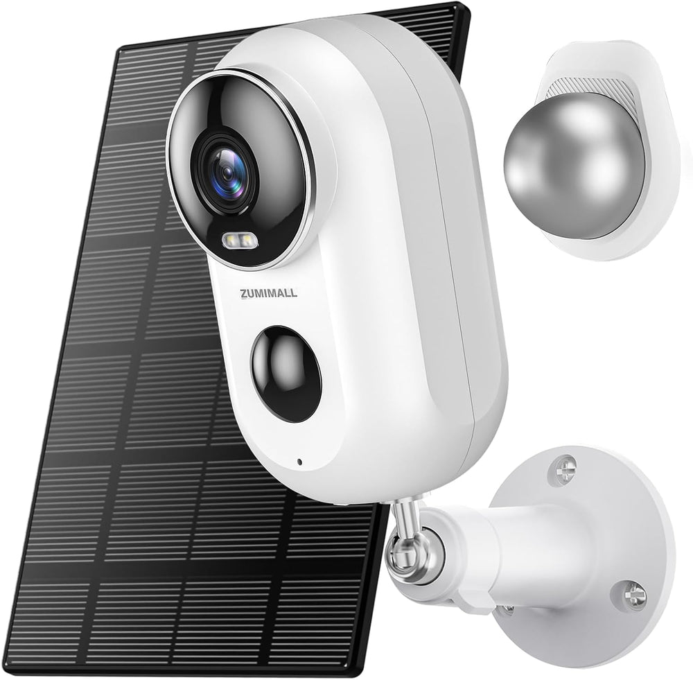 ZUMIMALL Solar Security Cameras Wireless Outdoor, 2K Outdoor Camera Wireless