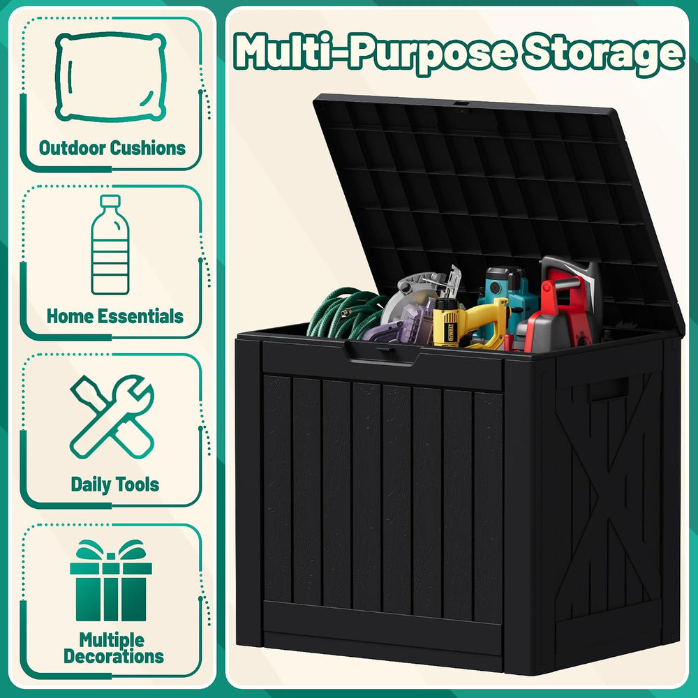Devoko 40 Gallon Deck Box Lockable Outdoor Storage Box Waterproof for Patio