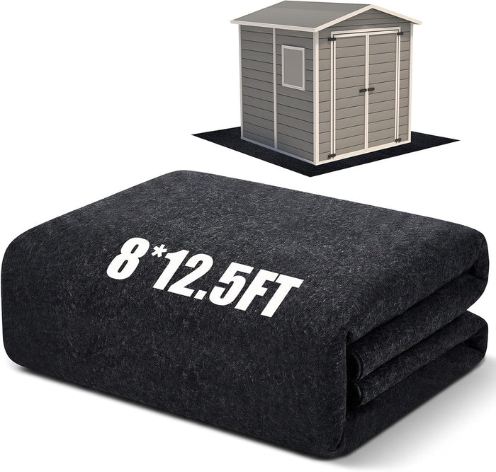 Shed Floor Mat 8 x 12.5 ft, PE Backing for Large Sheds, Garage and Workshop