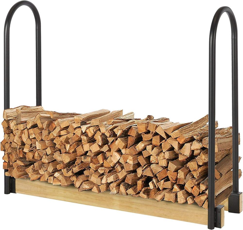 Outdoor Wood Rack for Firewood - Shelter Firewood Holder & Log Rack SLRA ...