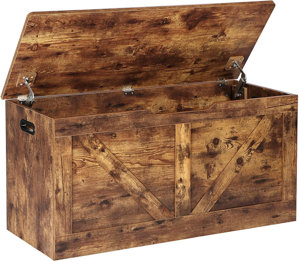 Timberer 39.4" Storage Chest, Wooden Storage Bench, Large Storage Trunk