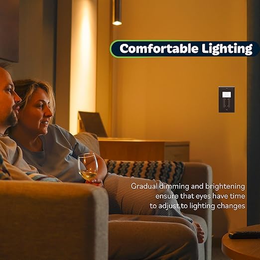 TOPGREENER Motion Sensor Light Switch Dimmer, Electronic Dimmer