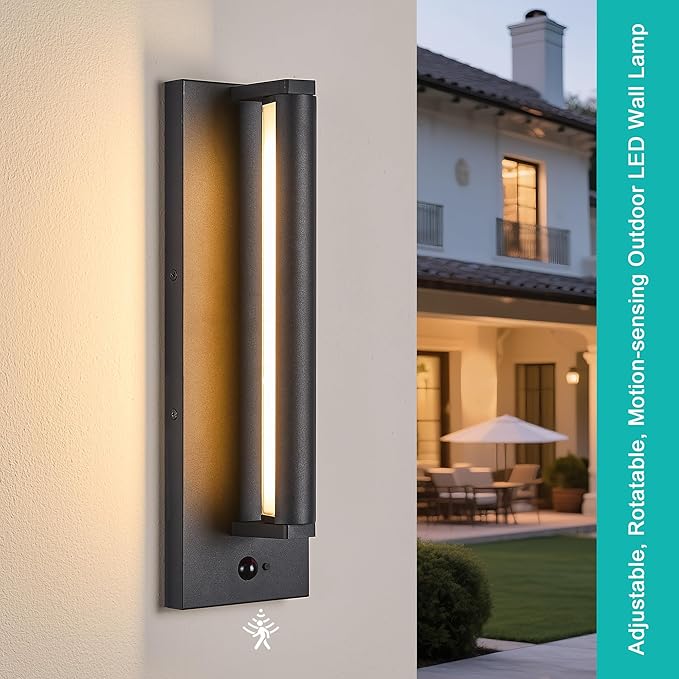 Tarentlight Modern PIR Motion Sensor Outdoor LED Wall Light,