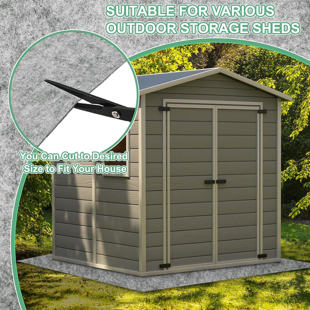 M METERXITY Outdoor Storage Shed Mat, 6x8.2 FT Waterproof Small Shed Flooring...