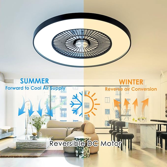 HUMHOLD 24" Bladeless Ceiling Fans