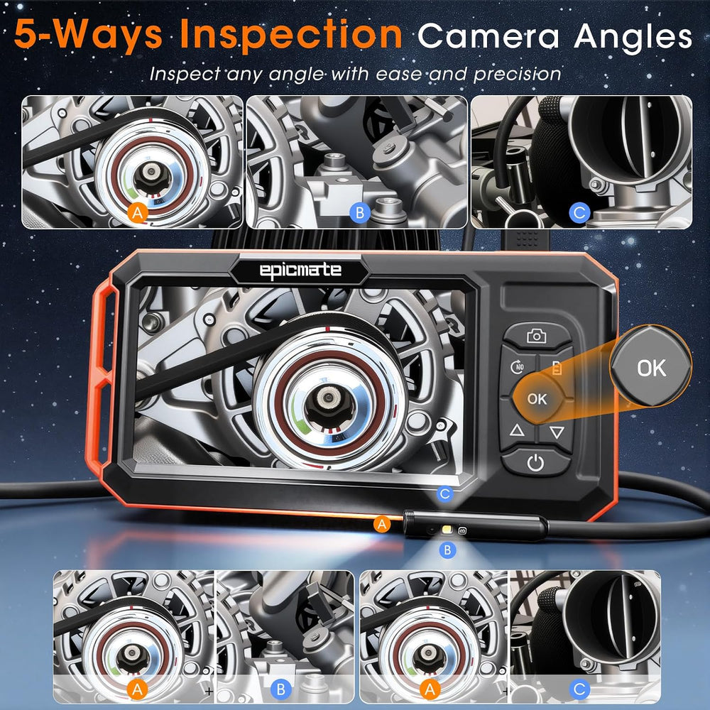 Endoscope Camera with Light, Inspection Camera for Sewer Pipe Automotive