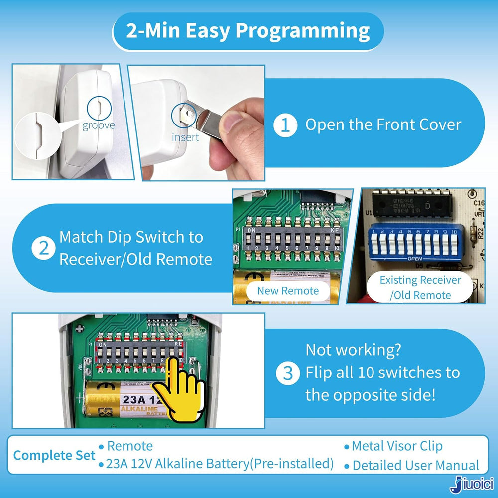 Upgraded for Linear 3089 308911 Multicode Gate Opener Clicker Remote, 5PK