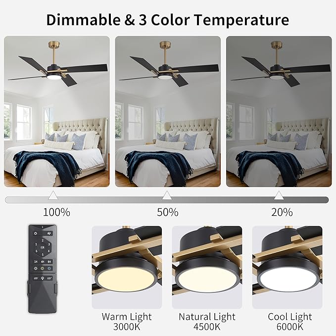 WINGBO 54 Inch Ceiling Fan