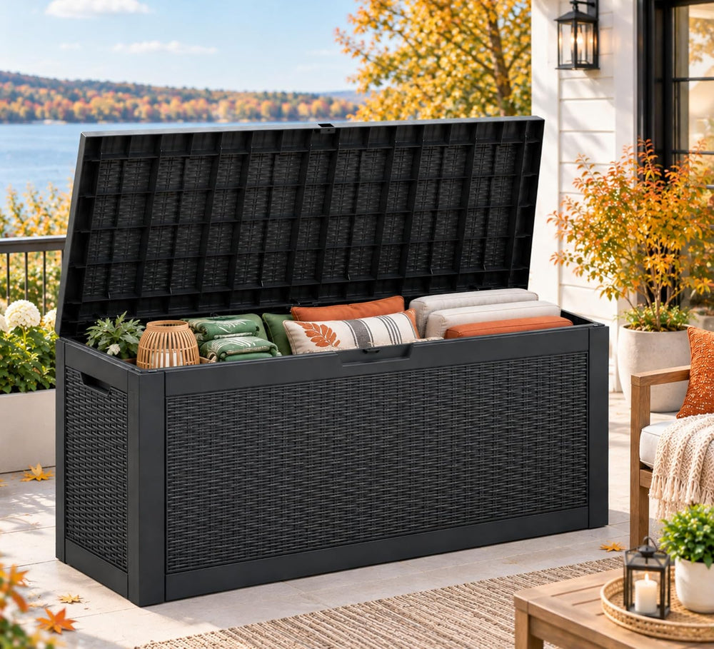 KAMABOKO Outdoor Storage Box, 75 Gallon Deck Box Outdoor Waterproof