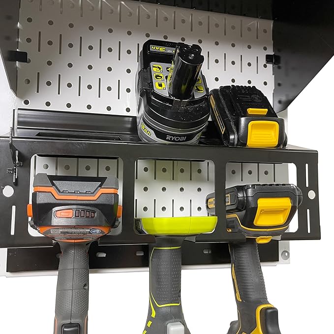 Wall Control Power Tool Storage Organizer Kit Cordless Drill Holder Charging