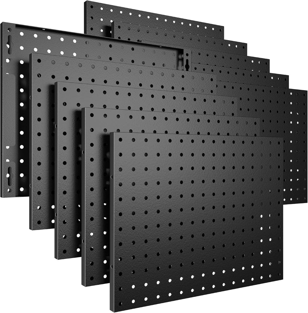 Spampur Peg Board, 10 Pack Metal Pegboard Panels, Pegboards Wall Organizer
