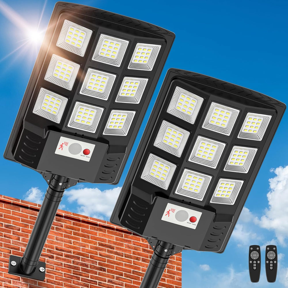 Solar Lights Outdoor, IP66 Waterproof Solar Street Lights Outdoor, 6500K LED