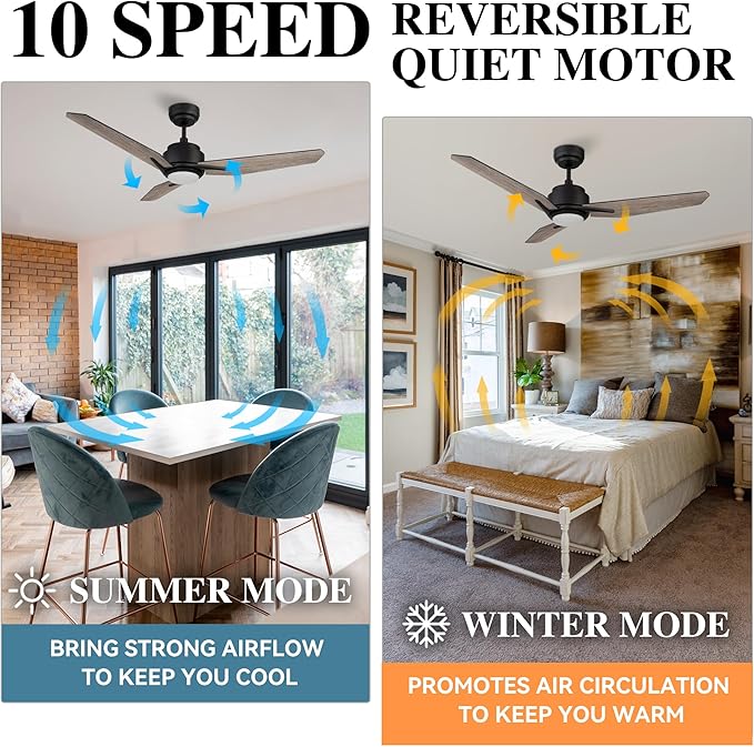 SMAAIR 48 Inch Smart Ceiling Fan