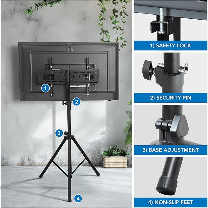 Mount-It! Tripod TV Stand – Portable TV Tripod
