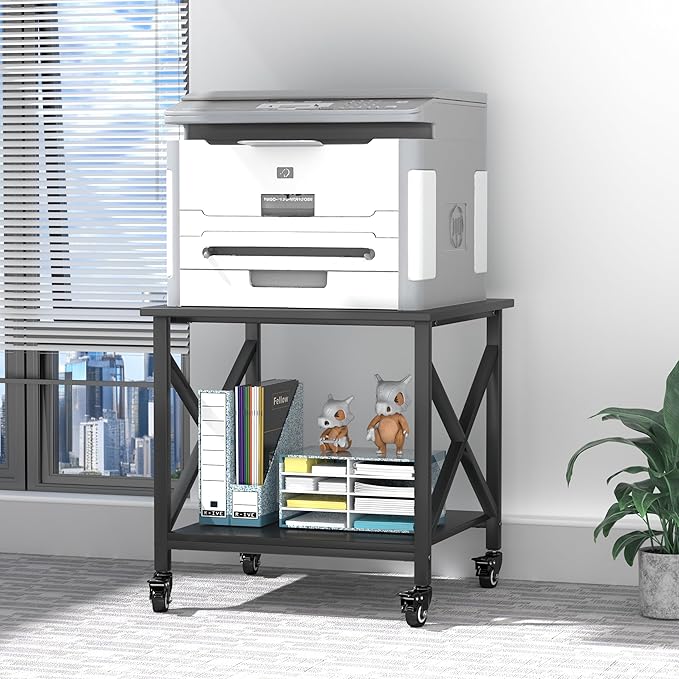 TQQDCI Printer Stand, 23.6 x 23.6 Inches Large Printer Stand