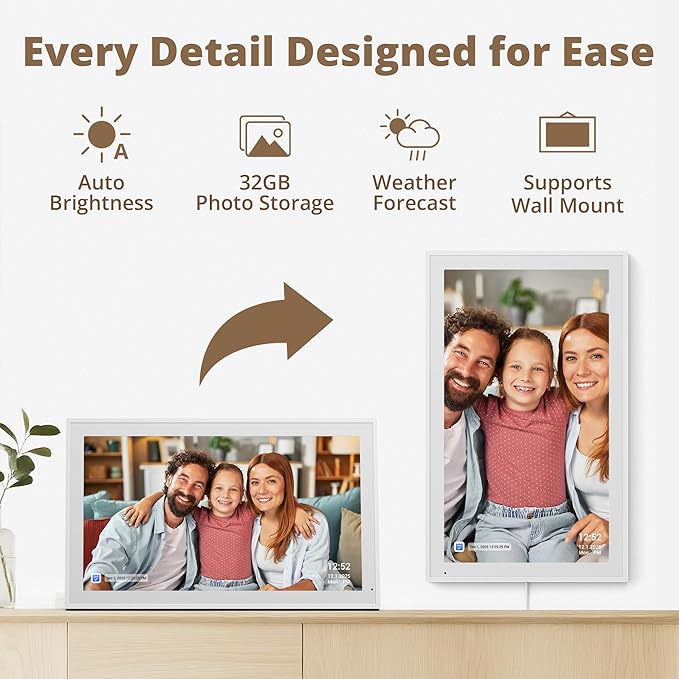 Dragon Touch Digital Calendar 21.5 Inch Touch Screen, Electronic Wall Calendar