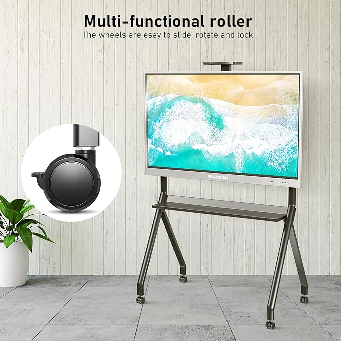 Glidesync Smart Board Stand for 55"- 86'' Interactive Whiteboard...