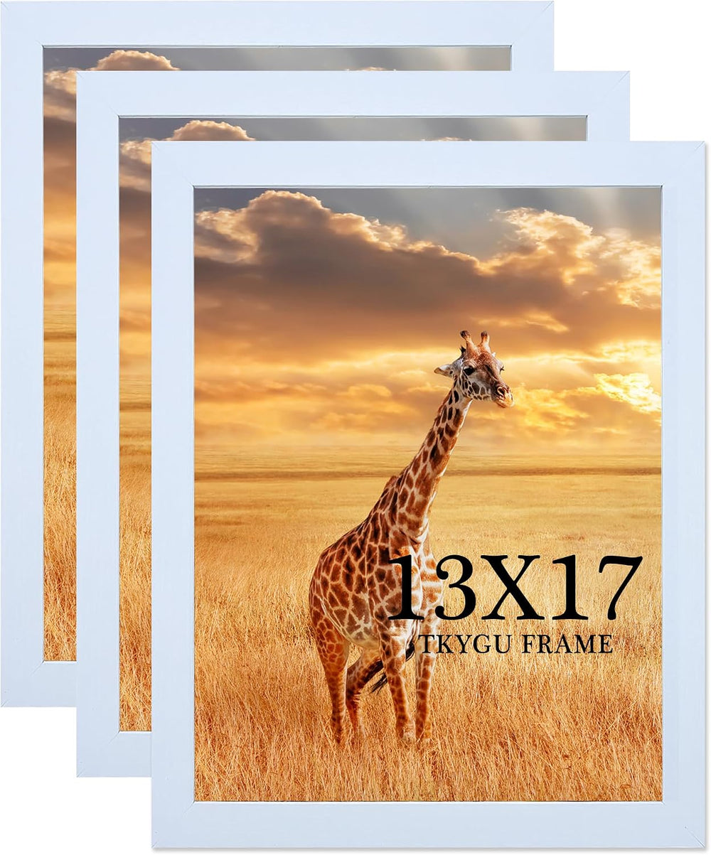 TKYGU 13x17 Picture frame Set of 3, wooden frame white