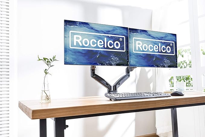 Rocelco 46" Large Height Adjustable Standing Desk Converter