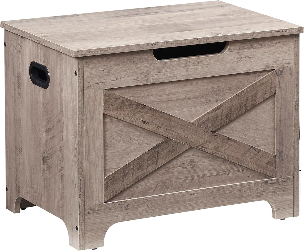 GarveeHome 23.6 in Storage Chest, Wooden Storage Bench with Safety Hinge, Eas...