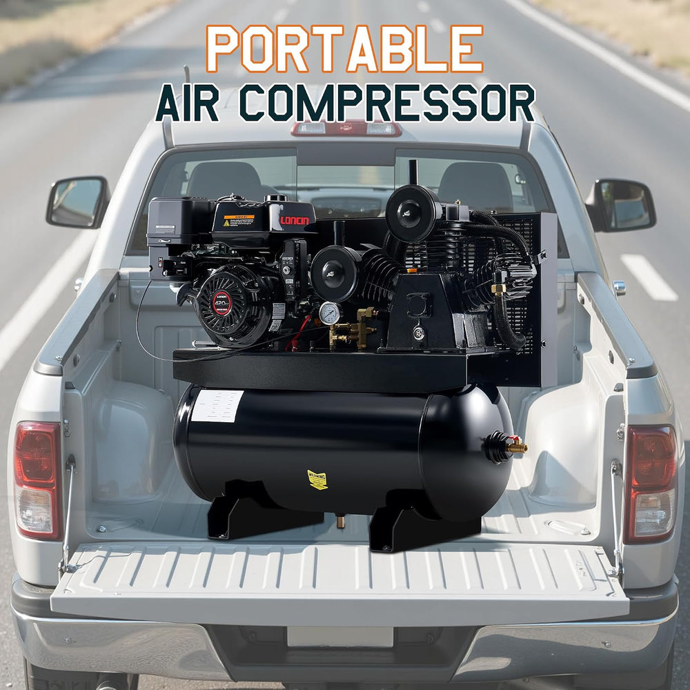 Albott 13HP Gas Air Compressor 30 Gallon Portable Horizontal Tank