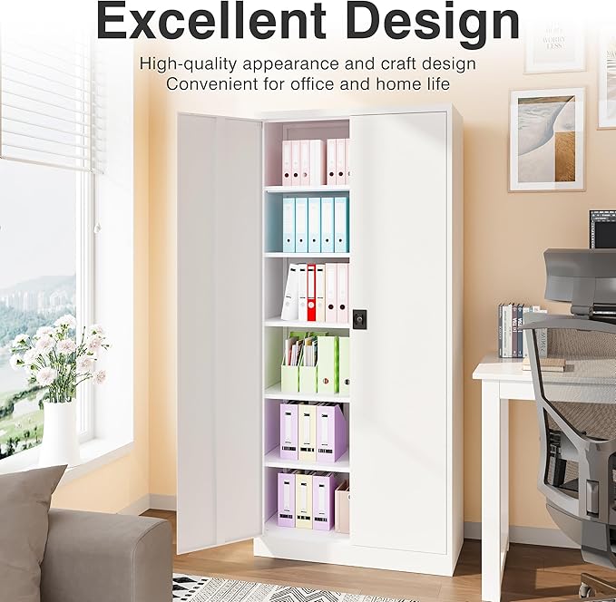 SISESOL White Metal Storage Cabinet
