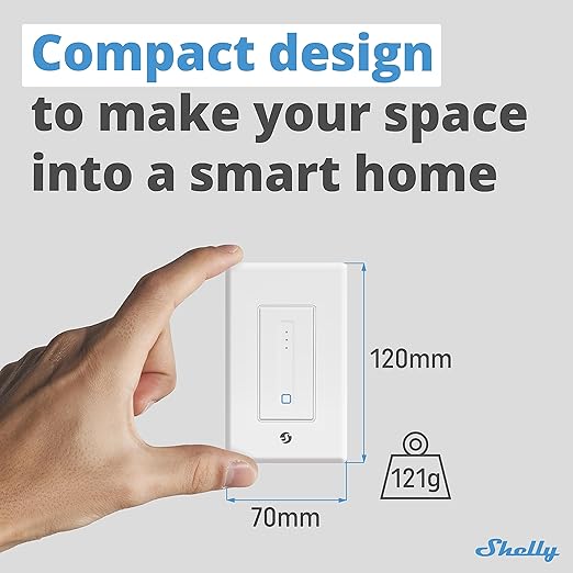 Shelly Plus Wall Dimmer UL | WiFi Smart Wall Dimmer Switch | Home Automation ...