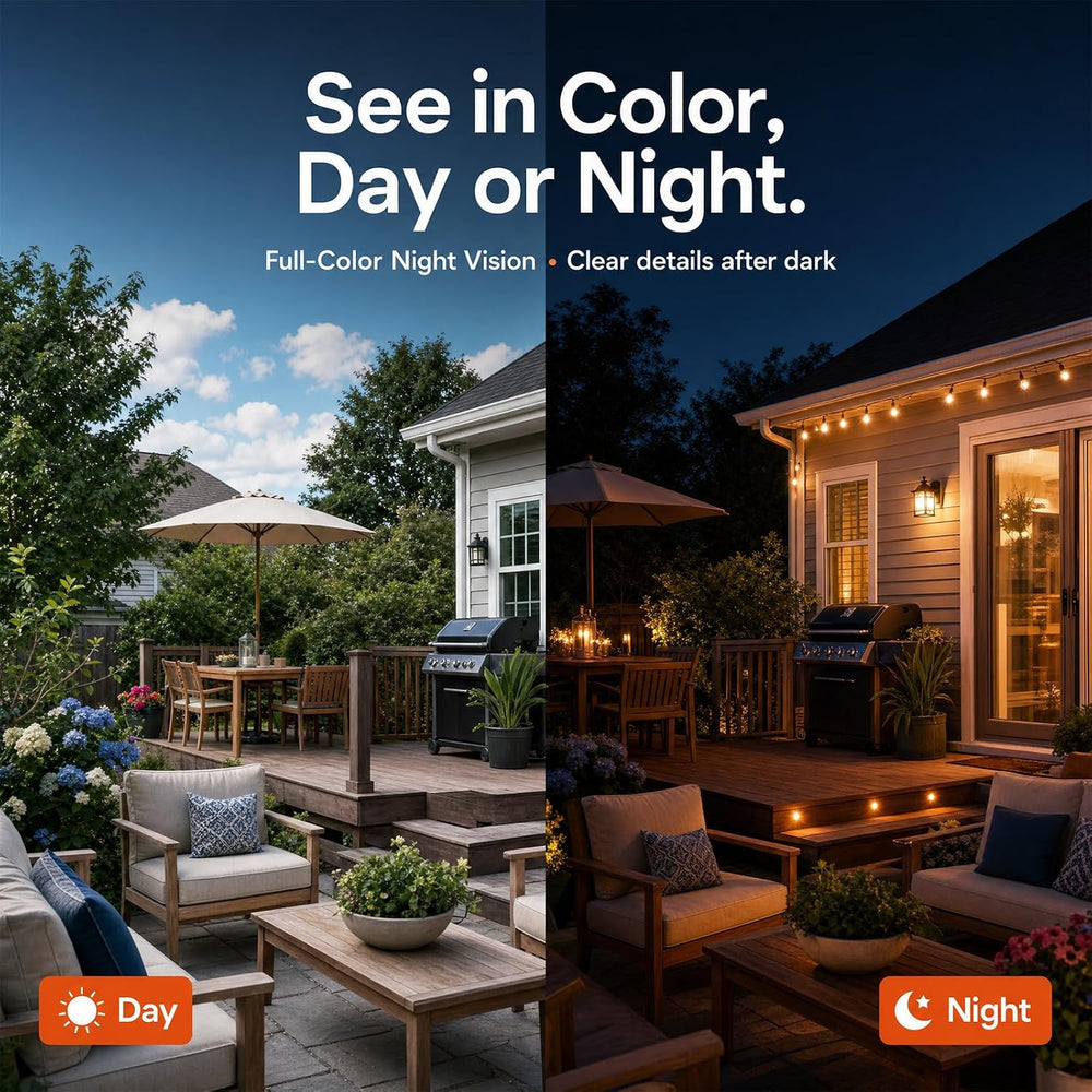 Dzees 3MP 2K Wireless Outdoor Security Camera with Spotlight Siren