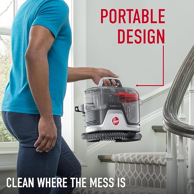 Hoover CleanSlate Plus Portable Carpet + Upholstery Spot Cleaner Machine