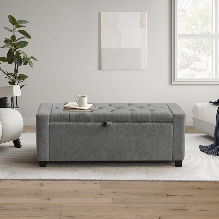 GRAINELL 42.13” Storage Ottoman Bench, Upholstered Tufted Bedroom Bench