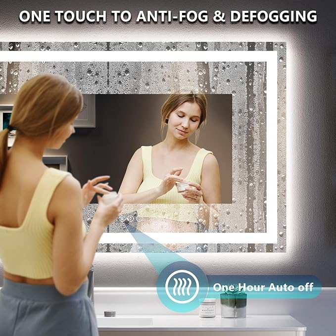 YEELAIT 55x30 Inch LED Bathroom Mirror