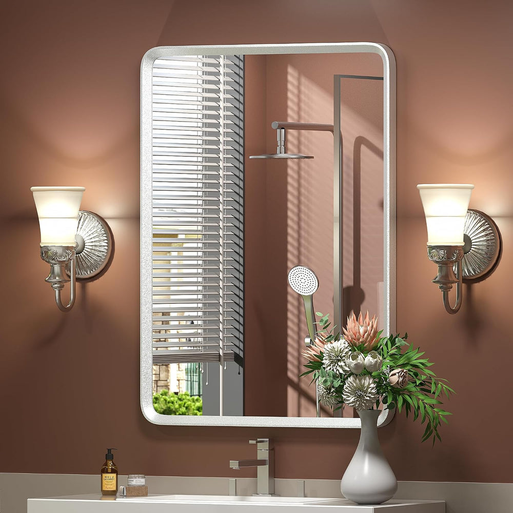 20x30 Inch Silver Framed Mirror for Wall