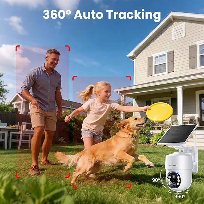 SOLIOM- 5MP Security Cameras Wireless Outdoor, No Subscription, 2-Cam Pack