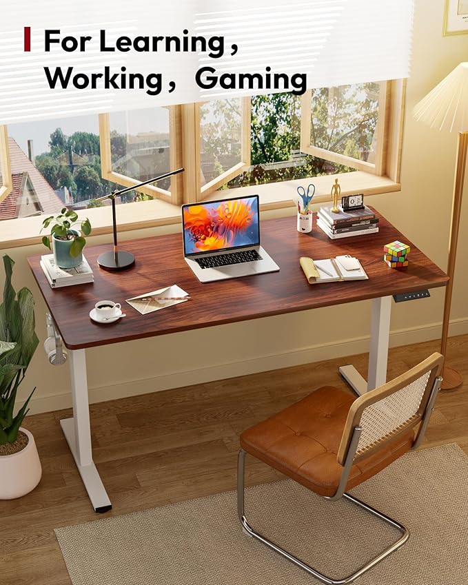 SANODESK Electric Standing Desk 48 x 30 Inches Whole-Piece Desktop Height