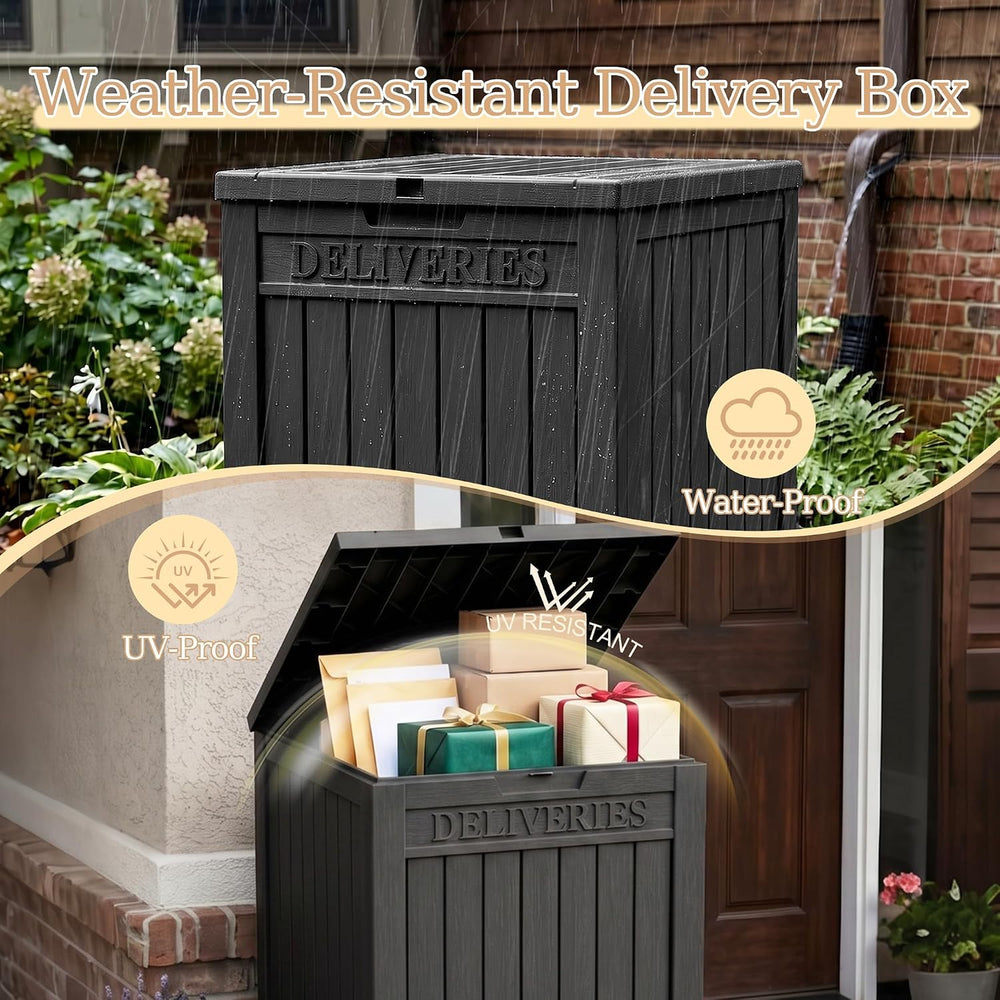 Outdoor Storage Box,90 Gallon Waterproof Package Delivery Boxes for Outside
