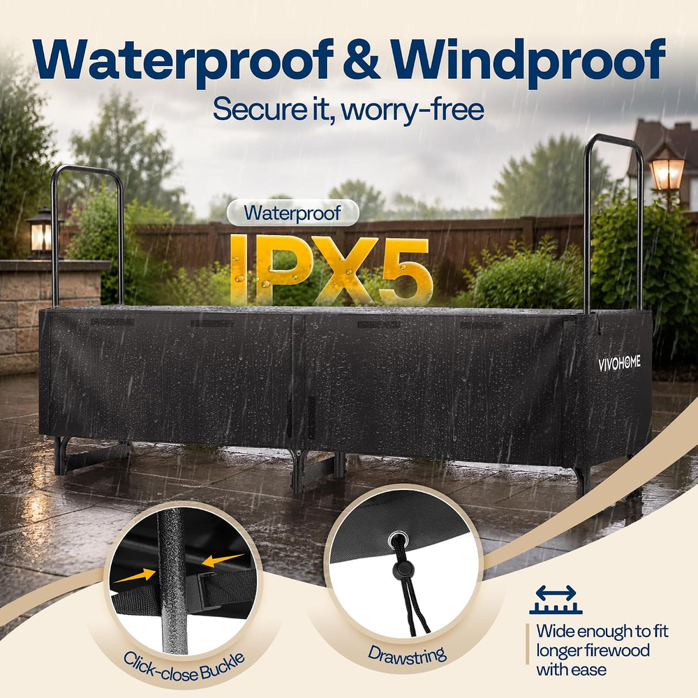 VIVOHOME 8ft Waterproof Log Rack Cover