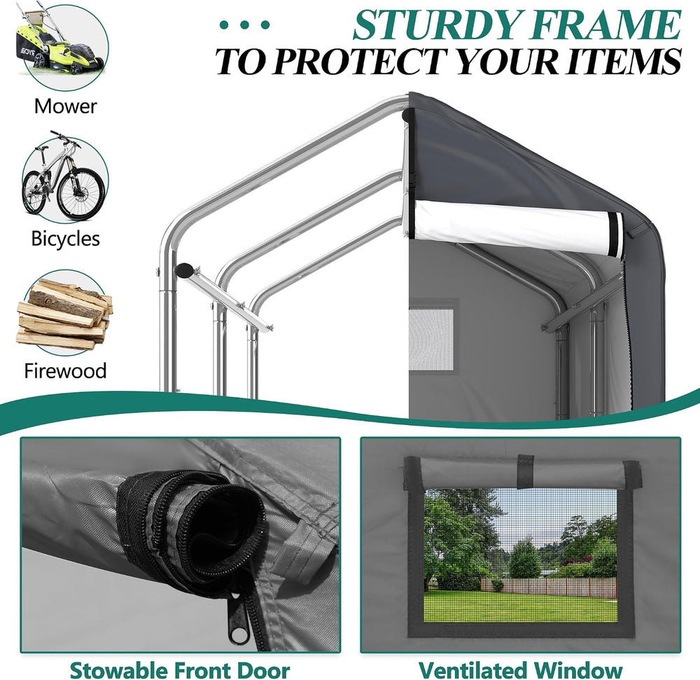 GARTOO 6 x 3ft Outdoor Cycle Storage Shelter