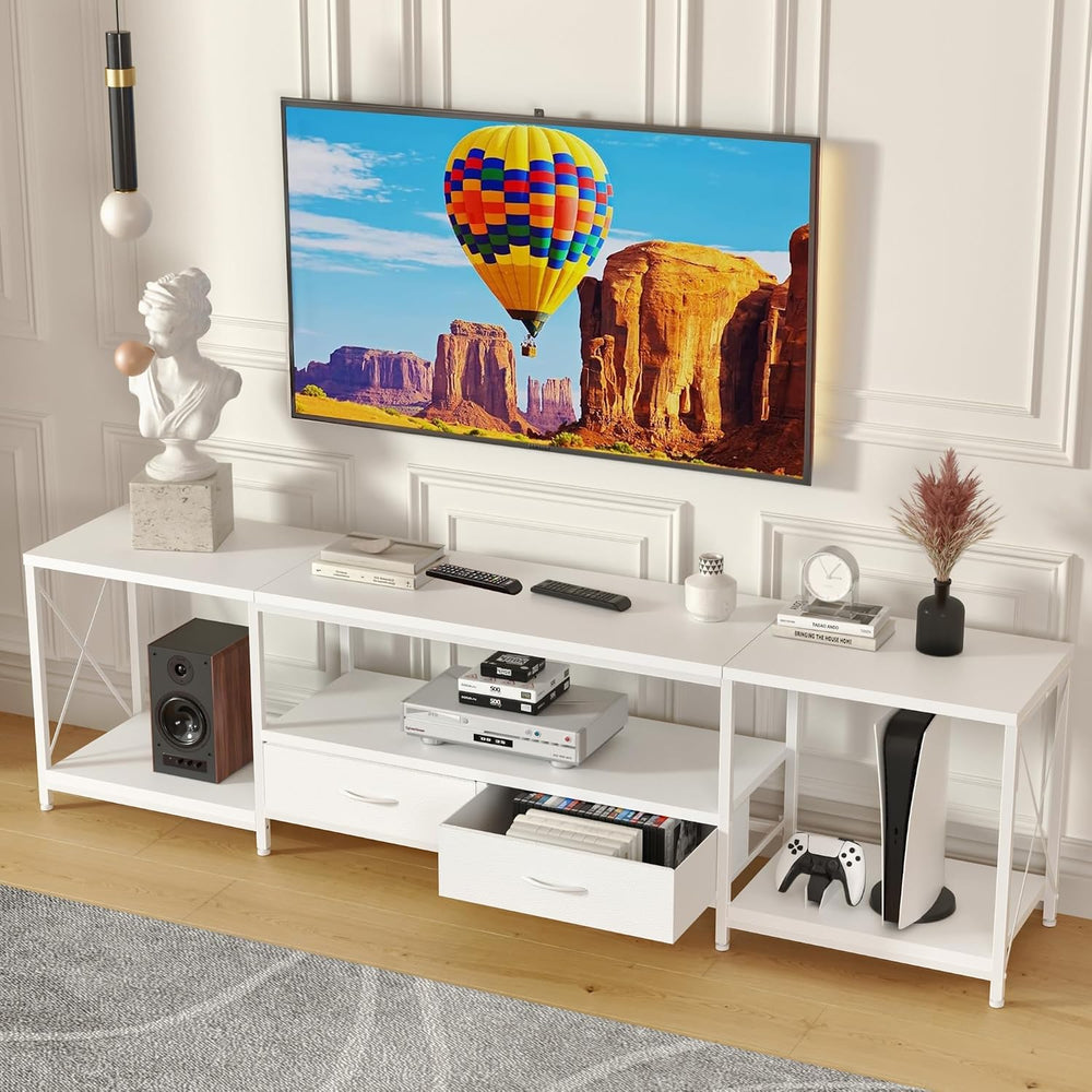 GYIIYUO TV Stand with Fabric Drawer