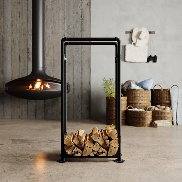 pamo Firewood Rack Vertical Indoor Outdoor – Heavy Duty, 21" x 38"
