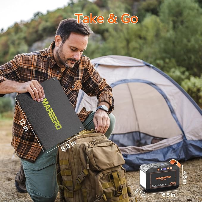 MARBERO Solar Generator 111Wh Portable Power Station