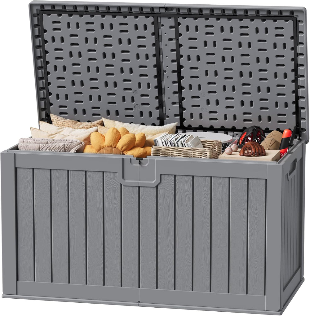 JUMMICO HDPE 250 Gallon Deck Box Double-Wall with Divider