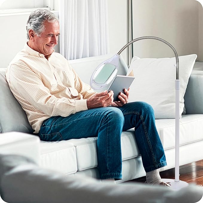 Brightech LightView Pro LED Magnifying Floor Lamp