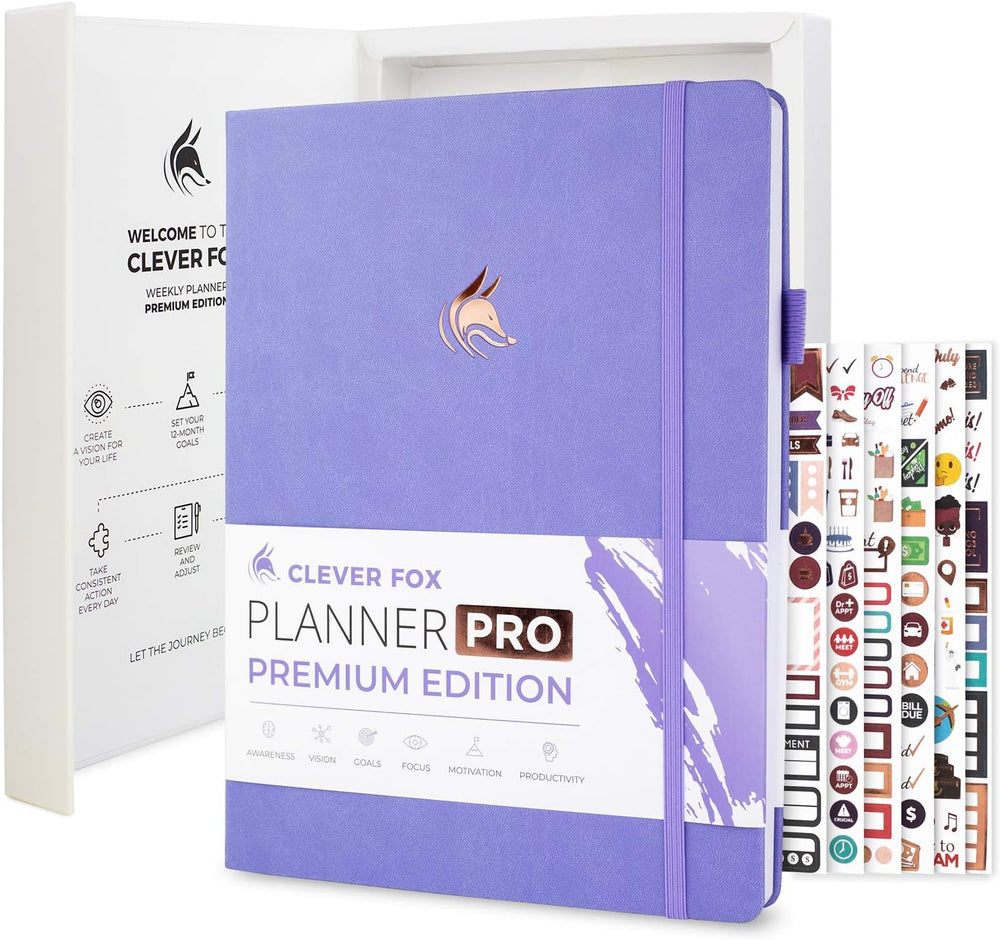 Clever Fox Planner Pro Premium – Luxurious Weekly & Monthly Planner
