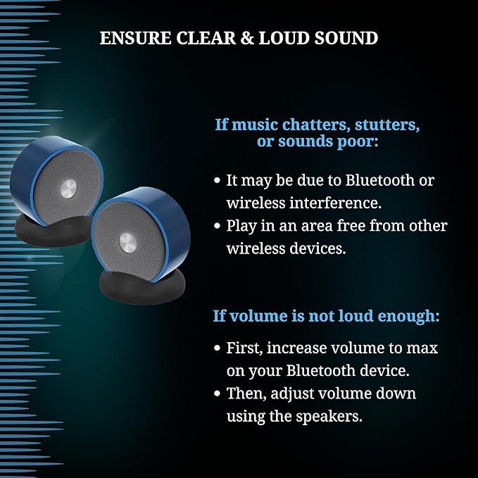 Long Run Technologies Paired Bluetooth Speakers