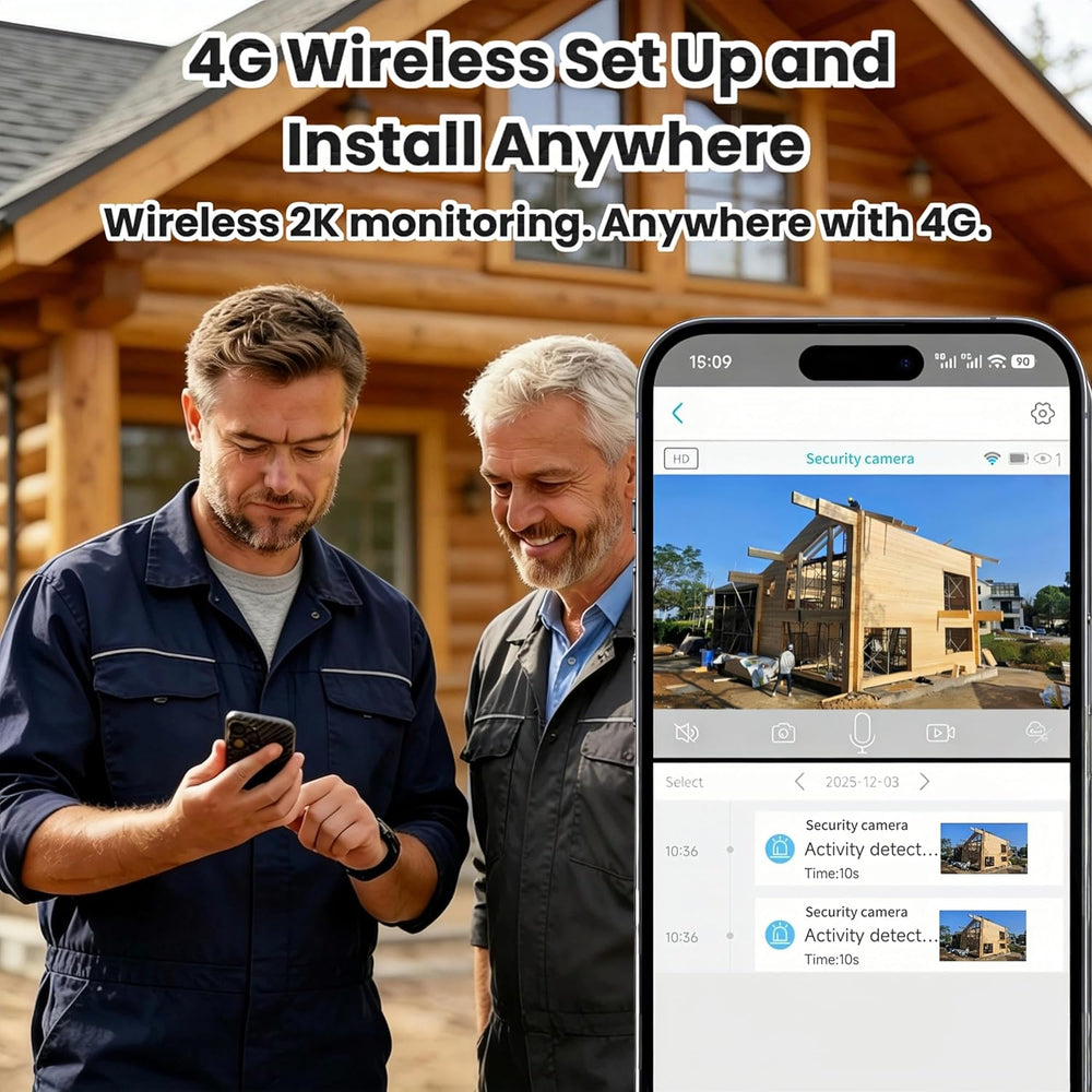No WiFi Security Camera, Solar Outdoor Camera Wireless With Memory Card