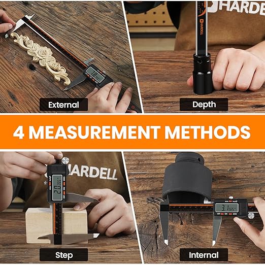 HARDELL Digital Caliper 12 Inch, Stainless Steel Caliper Measuring Tool