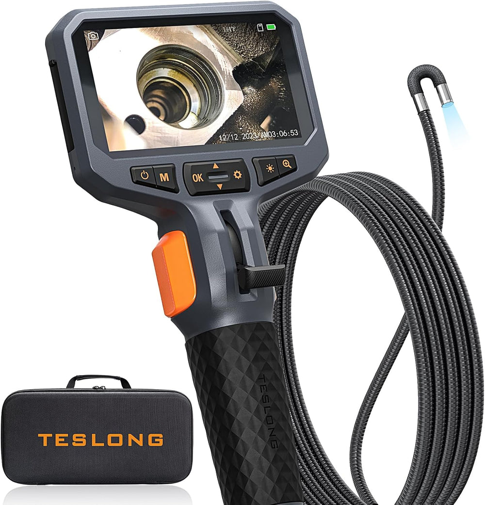 Teslong 10FT Articulating Borescope for Mechanic Automotive HVAC Wall Drain
