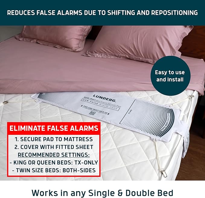 Lunderg Bed Alarm for Elderly Adults & Chair Alarm Set