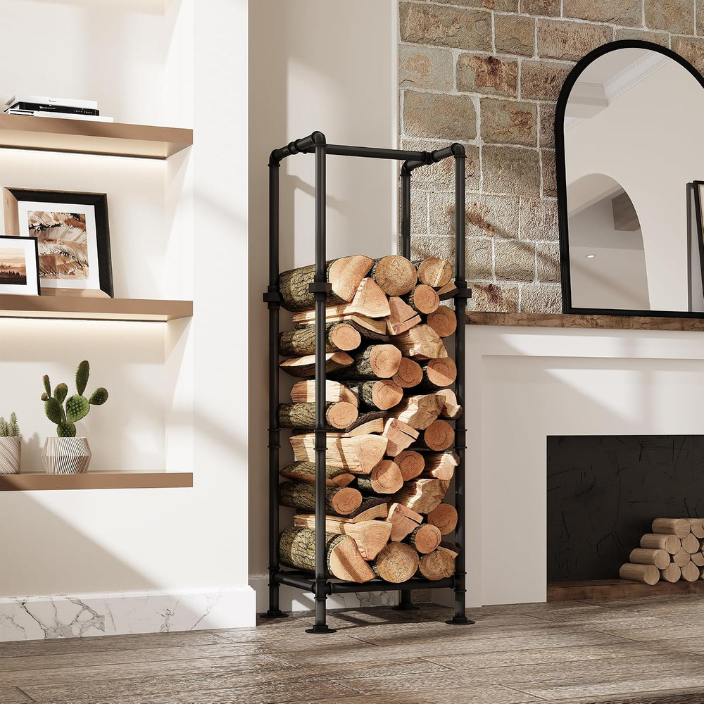 Firewood Rack,Industrial Style Firewood Holder with Two Optional Feet,1-Inch ...
