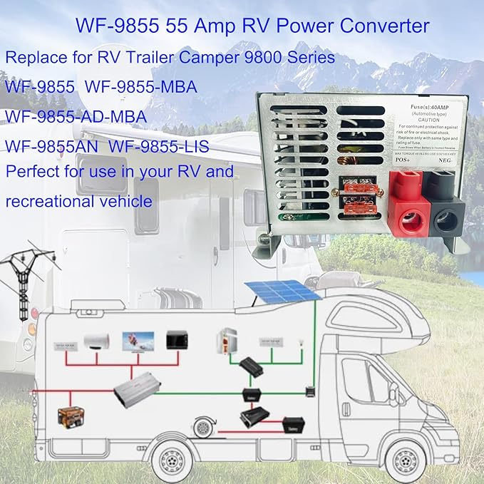 WF-9855 55 Amp Power Converter, Rv Power Converter